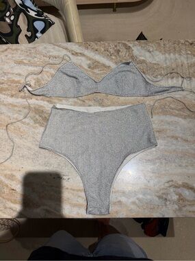 SILVER METALLIC BIKINI - 35